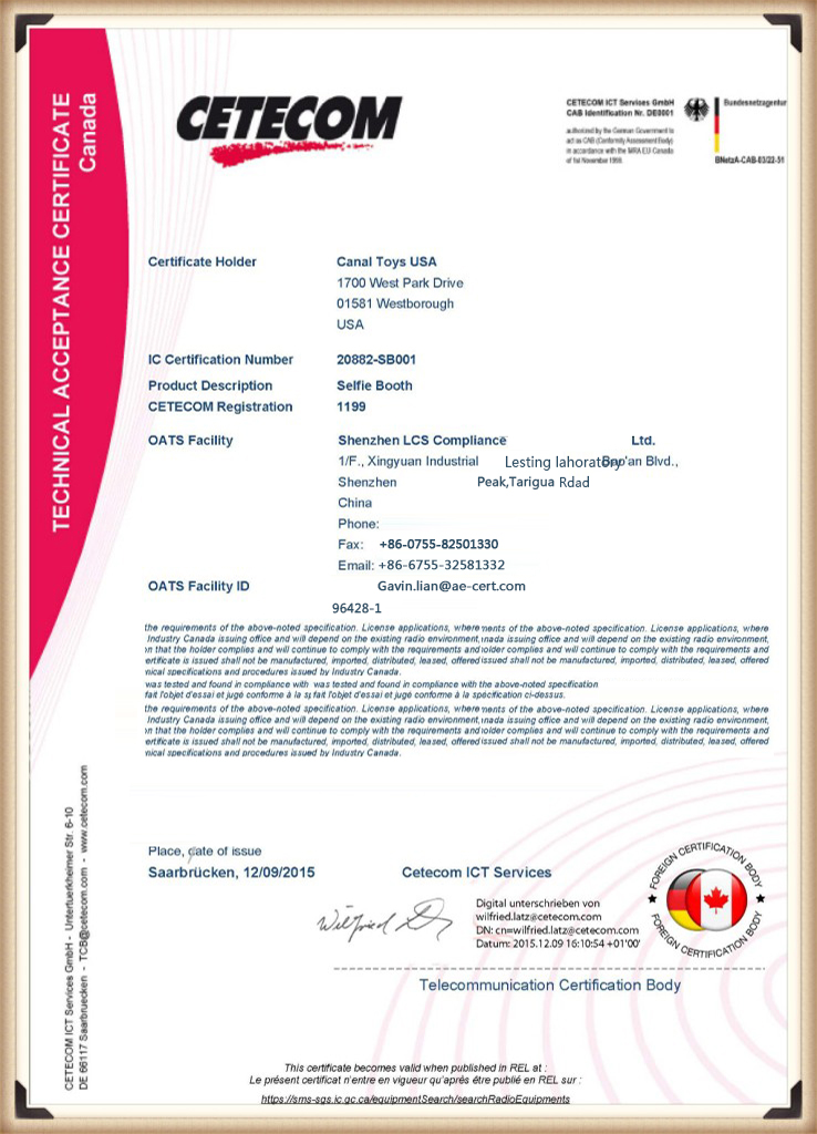 加拿大IC证书